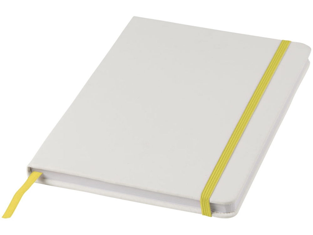 Артикул: K10713505 — Блокнот А5 «Spectrum» с белой обложкой и цветной резинкой