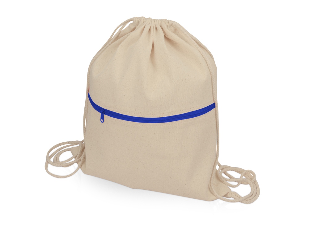 Артикул: K955112 — Рюкзак-мешок «Lark» хлопковый с цветной молнией