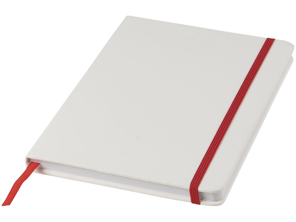 Артикул: K10713502 — Блокнот А5 «Spectrum» с белой обложкой и цветной резинкой