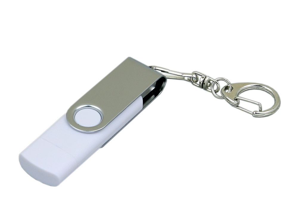 Артикул: K7030.32.06 — USB 2.0- флешка на 32 Гб с поворотным механизмом и дополнительным разъемом Micro USB