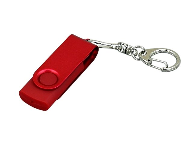 USB 2.0- флешка промо на 16 Гб с поворотным механизмом и однотонным металлическим клипом (K6031.16.01)