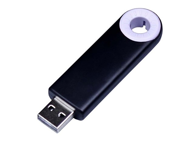 K6735.64.06 - USB 2.0- флешка промо на 64 Гб прямоугольной формы, выдвижной механизм