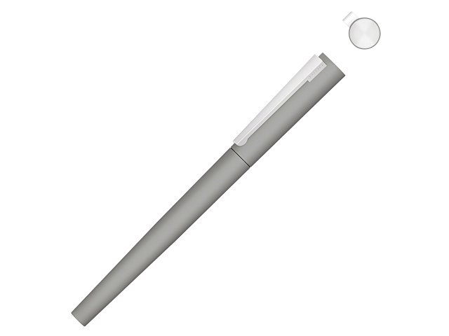 K188019.17 - Ручка металлическая роллер «Brush R GUM» soft-touch с зеркальной гравировкой