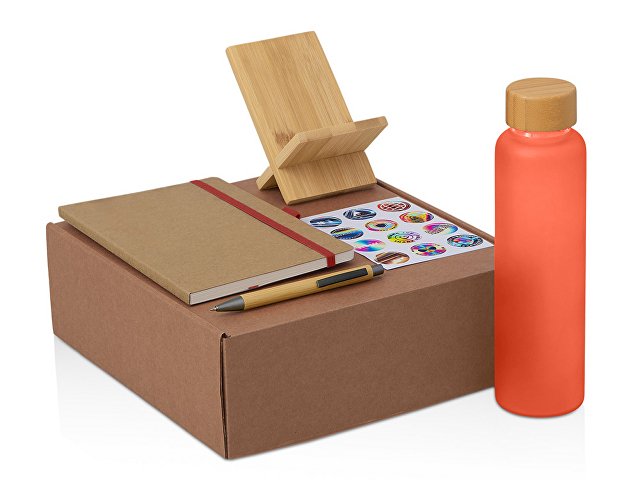 Набор «Wooden» с бутылкой, блокнотом, ручкой и подставкой для телефона (K320062.05)