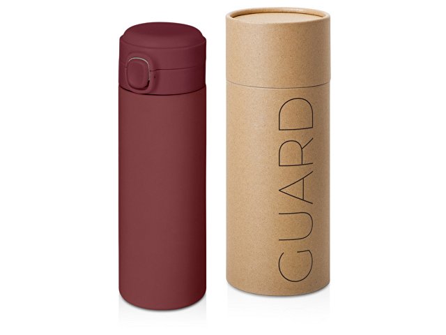 Вакуумная термокружка c кнопкой «Guard», soft-touch, 400 мл (K827511W)