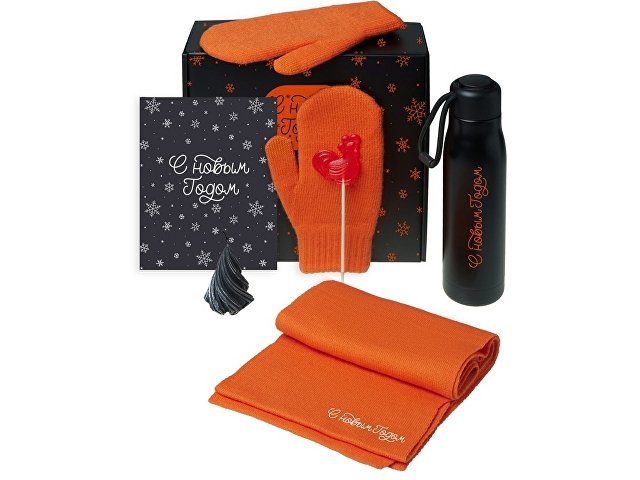 Подарочный набор «Re:Air» с варежками, шарфом и термосом (K210107.08)