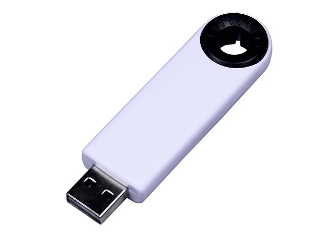 K7135.4.07 - USB 2.0- флешка промо на 4 Гб прямоугольной формы, выдвижной механизм