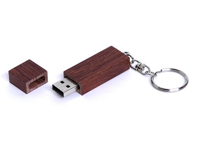 K6602.64.01 - USB 2.0- флешка на 64 Гб прямоугольная форма, колпачок с магнитом