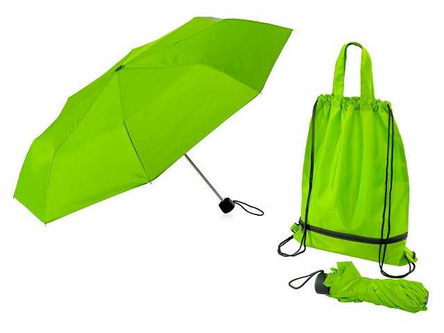 K920004 - Зонт «Picau» из переработанного пластика в сумочке