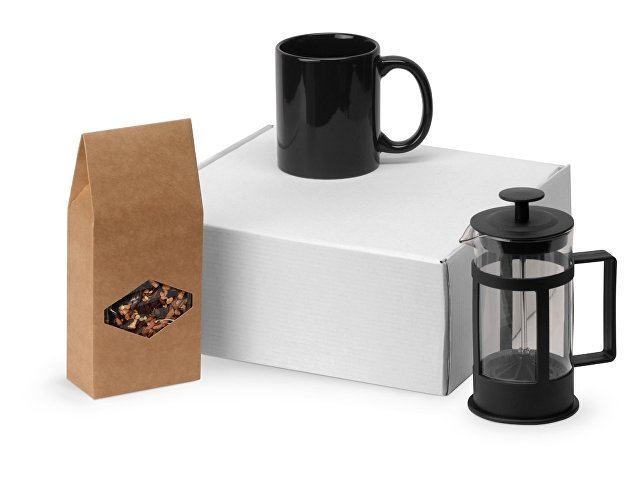 Подарочный набор с чаем, кружкой и френч-прессом «Чаепитие» (K700411.07)