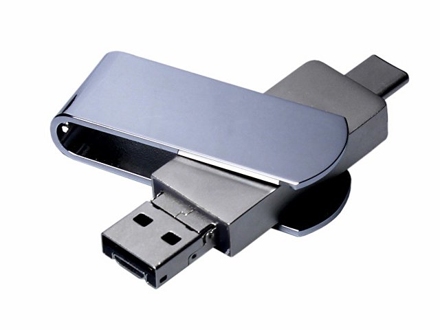 USB 2.0-флешка на 32 Гб 3-в-1 с разъемами Micro USB и USB-C (K2610.32.00)