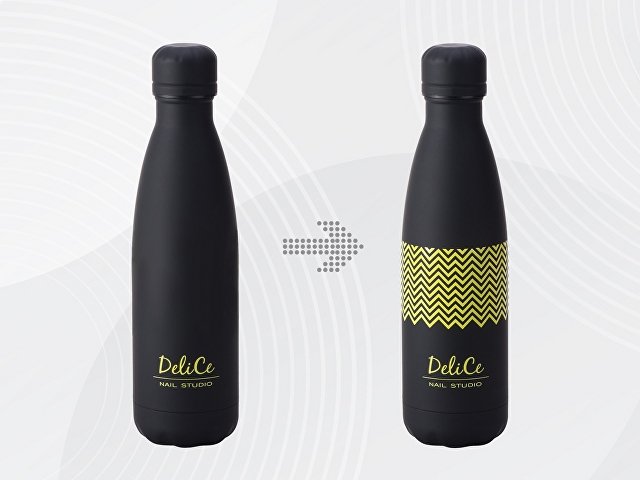 Вакуумная термобутылка «Vacuum bottle C1», soft touch,  с УФ-печатью (K821367clruv)