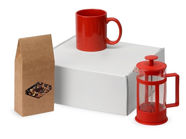 Подарочный набор с чаем, кружкой и френч-прессом «Чаепитие» (K700411.01)