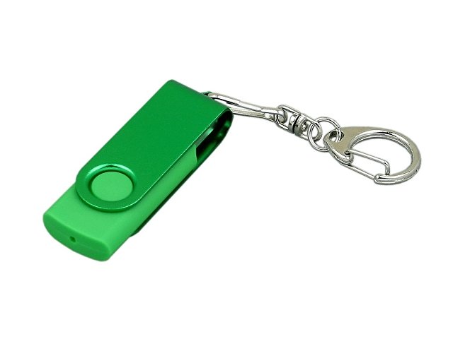 USB 2.0- флешка промо на 16 Гб с поворотным механизмом и однотонным металлическим клипом (K6031.16.03)