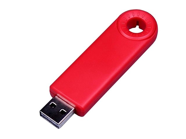 USB 2.0- флешка промо на 64 Гб прямоугольной формы, выдвижной механизм (K6935.64.01)