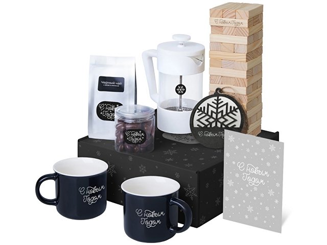 Подарочный набор «Re:Together» с френчпрессом, кружками и дженгой (K210097.06)