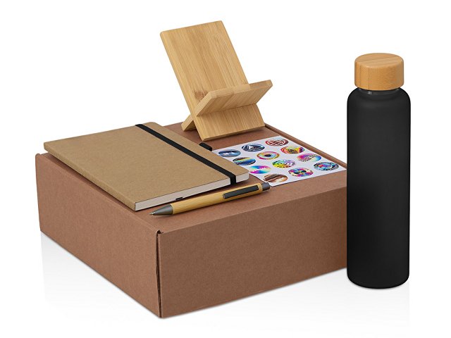 Набор «Wooden» с бутылкой, блокнотом, ручкой и подставкой для телефона (K320062.02)