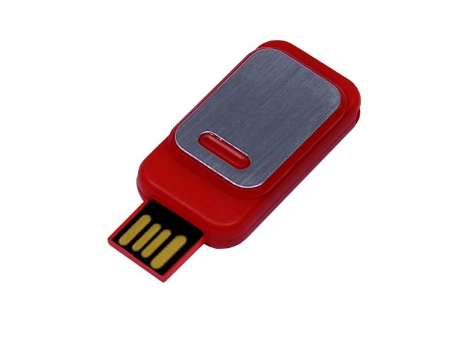 K6545.8.01 - USB 2.0- флешка промо на 8 Гб прямоугольной формы, выдвижной механизм