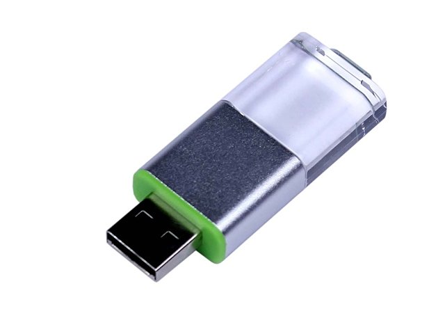 K6580.64.03 - USB 2.0- флешка промо на 64 Гб прямоугольной формы, выдвижной механизм