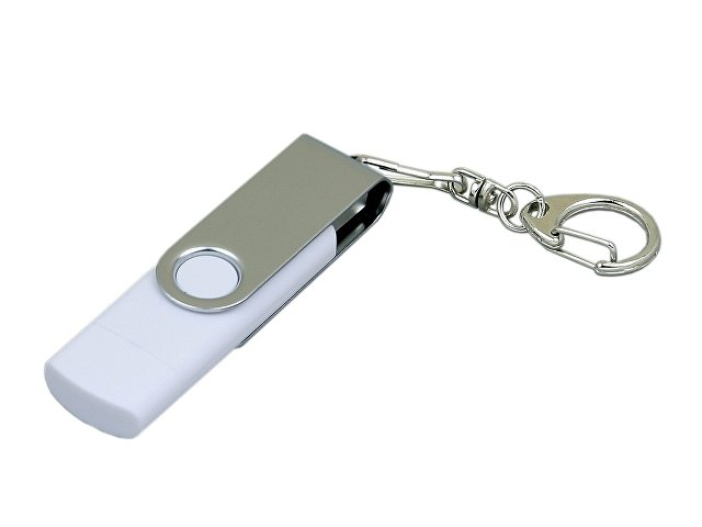 K7030.32.06 - USB 2.0- флешка на 32 Гб с поворотным механизмом и дополнительным разъемом Micro USB