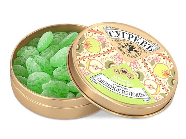 Карамель леденцовая со вкусом яблока в банке (K700577)