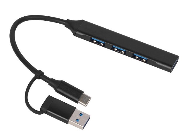 USB-хаб «Link» с коннектором 2-в-1 USB-C и USB-A, 2.0/3.0 (K975657)