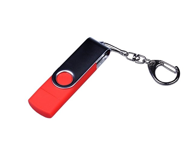 USB 2.0/micro USB/Type-C- флешка на 16 Гб c поворотным механизмом (K6596.16.01)