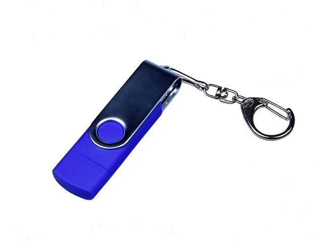 USB 2.0/micro USB/Type-C- флешка на 16 Гб c поворотным механизмом (K6596.16.02)