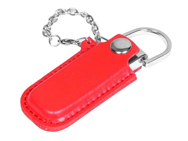 K6214.8.01 - USB 2.0- флешка на 8 Гб в массивном корпусе с кожаным чехлом