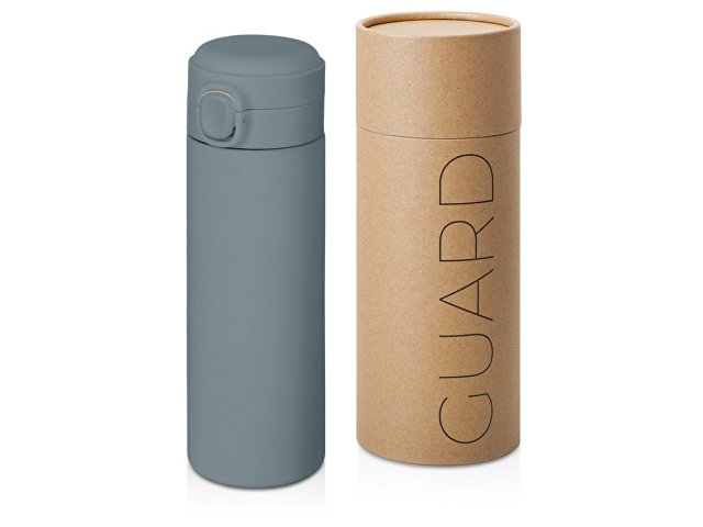 Вакуумная термокружка c кнопкой «Guard», soft-touch, 400 мл (K827527W)