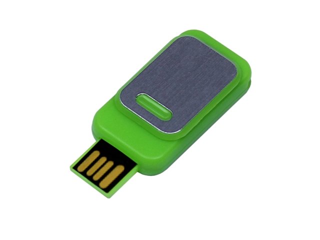 K6545.8.03 - USB 2.0- флешка промо на 8 Гб прямоугольной формы, выдвижной механизм