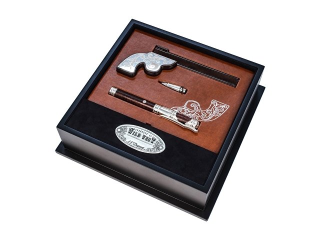Набор «Wild West Prestige»: перьевая ручка, сменный блок для роллера, подставка в форме револьвера (K141065C2)