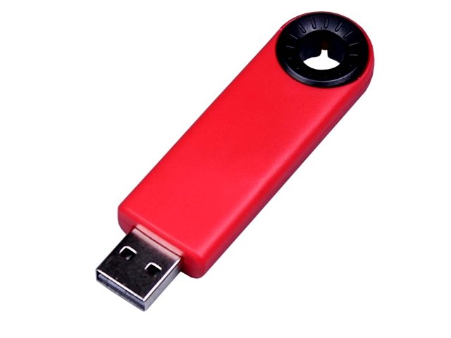 USB 2.0- флешка промо на 4 Гб прямоугольной формы, выдвижной механизм (K6935.4.07)