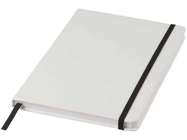 K10713500 - Блокнот А5 «Spectrum» с белой обложкой и цветной резинкой