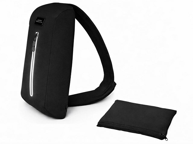 K936077 - Сумка-слинг «Nomad» на одно плечо из водостойкого переработанного пластика