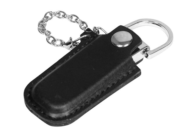 K6214.64.07 - USB 2.0- флешка на 64 Гб в массивном корпусе с кожаным чехлом