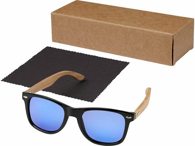 Солнцезащитные очки «Hiru» в оправе из переработанного PET-пластика и дерева (K12700271)
