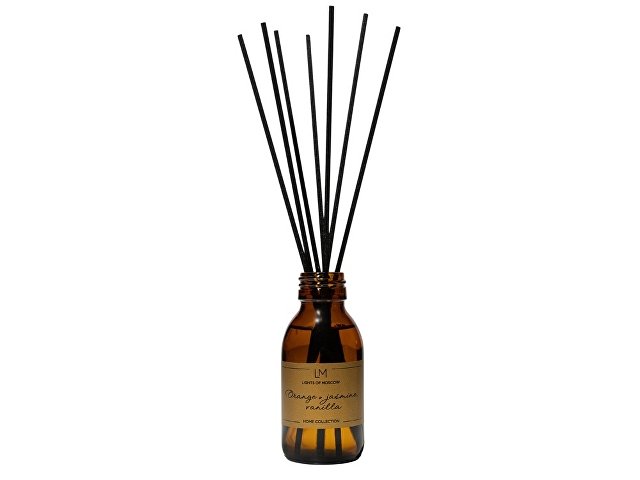 Ароматический диффузор с палочками, апельсин и жасмин, ваниль, 100 мл (K268806)