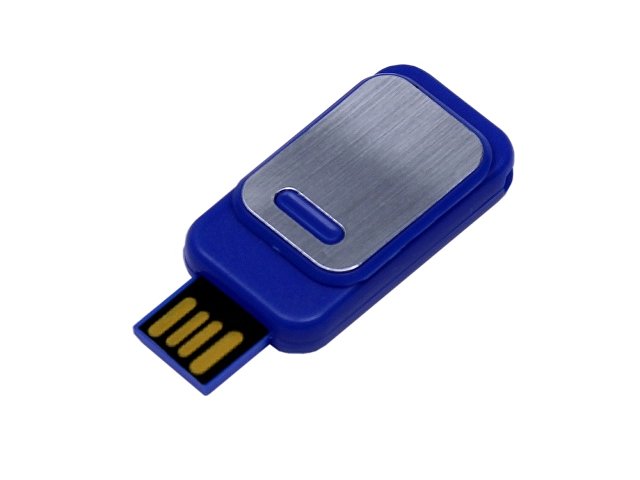 K6545.16.02 - USB 2.0- флешка промо на 16 Гб прямоугольной формы, выдвижной механизм