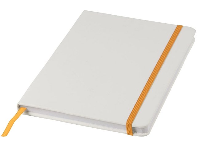 Блокнот А5 «Spectrum» с белой обложкой и цветной резинкой (K10713504)