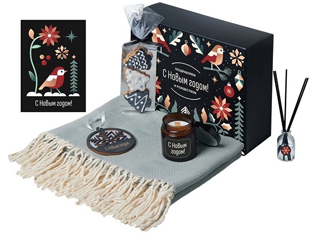 Подарочный набор «Re:Still» с пледом, свечой и диффузором (K210113)