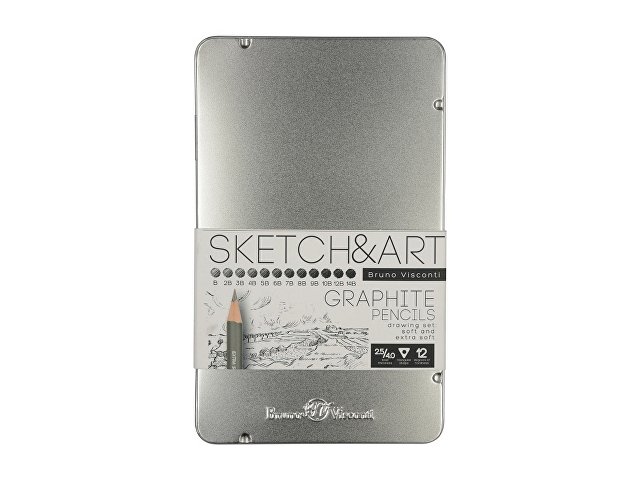 Набор из 12 чернографитовых карандашей «Sketch & Art» В - 14В (K21-0066)