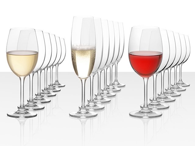 Подарочный набор бокалов для красного, белого и игристого вина «Celebration», 18 шт (K900006)