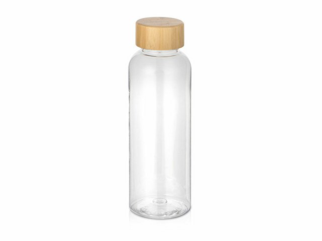 Бутылка из переработанного пластика rPET «Kato Bamboo» с бамбуковой крышкой, 500 мл (K839729)