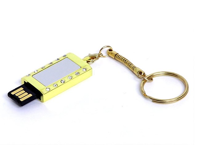 USB 2.0- флешка на 64 Гб «Кулон» с кристаллами и мини чипом (K6591.64.05)