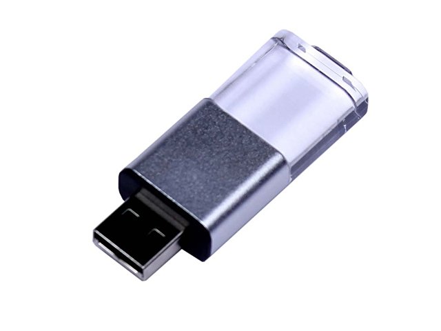 USB 2.0- флешка промо на 64 Гб прямоугольной формы, выдвижной механизм (K6580.64.07)