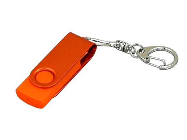 USB 2.0- флешка промо на 16 Гб с поворотным механизмом и однотонным металлическим клипом (K6031.16.08)