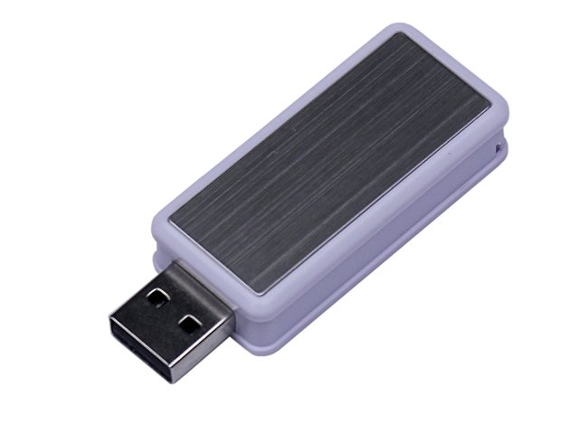 K6534.8.06 - USB 2.0- флешка промо на 8 Гб прямоугольной формы, выдвижной механизм