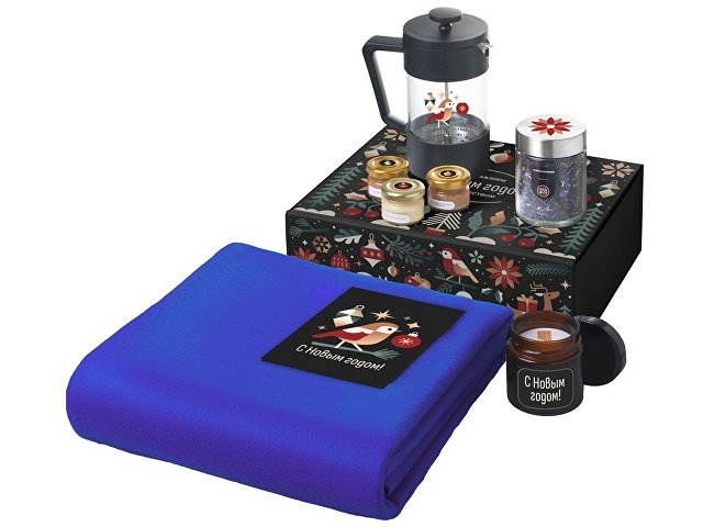 Подарочный набор «Re:Moments» с пледом, френчпрессом и медом (K210098.02)