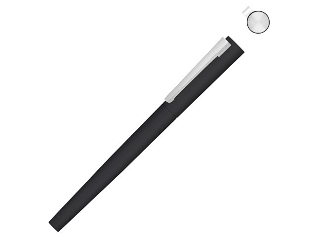 K188019.07 - Ручка металлическая роллер «Brush R GUM» soft-touch с зеркальной гравировкой